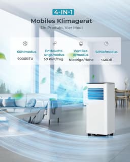 Mobiele Airco - Verkoeler - Ruimte Koelen - 4-in-1 Functie - 25 m² - Wit — thumbnail 3