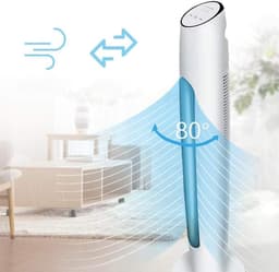 Torenventilator - Ventilator Bladeless Fan - Buiten Koelen - 3 Snelheden - Niet gespecificeerd - Rood — thumbnail 4