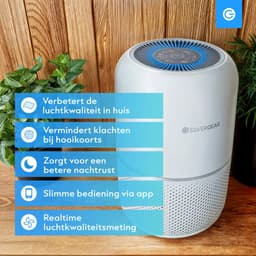 Luchtreiniger Pro met App Combideal 2x Vervangbare HEPA 13 Filter en UV-Lamp - Air Purifier - 165m3/u - Air Cleaner - 4 Standen - Koolstoffilter - Tegen Hooikoorts, Huisstofmijt, Allergie, Stof, Geur, Rook - Wit - Silvergear — thumbnail 4