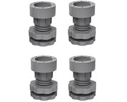 Trillingsdempers Wasmachine - 4 stuks verstelbare schokdempers - Rubberen voetjes voor wasmachines - Universele beweegbare voetjes - Voor wasmachines en drogers (4 stuks - Grijs)