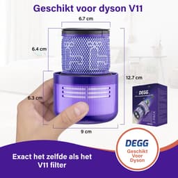 DEGG® - Hepa Filter Geschikt voor Dyson V11 & V15 - Wasbaar - Vervangt Dyson V11 & V15 Filter - Onderdelen - Duurzaam - Premium Kwaliteit - 2 STUK(S) CONTROLEER UW MODEL ! — thumbnail 4