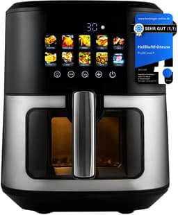 ProfiCook PC-FR 1286 H friteuse Enkel 6,5 l Vrijstaand 1700 W Heteluchtfriteuse Zwart, Roestvrijstaal — thumbnail 13