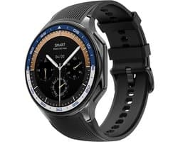 WizBay Premium Select® 1.43inch GPS AMOLED HD Smartwatch - 3D Surround Vision - MP4 Video Support - MP3 4GB Opslag tot 500 Songs - Voice Recorder - Bluetooth Bellen - Dynamische Hartslag Meter - Multi Sport Modes - Android iOS - Dual Band Bruin Zwart