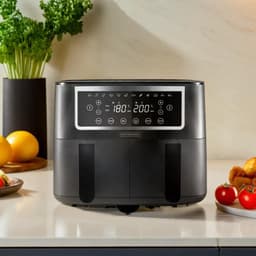 Kitchencook - Airmed 8 - Dubbele Airfryer - 8 Liter - 2600W - 10 Programma’s - 2 Mandjes — thumbnail 13