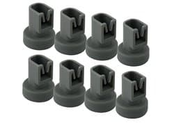 DEGG® - Vaatwasser wieltjes bovenkorf - Ø 24mm - Geschikt voor IKEA, AEG, Electrolux, Zanussi, Etna, Atag, Juno en Pelgrim - 8 STUK(S)