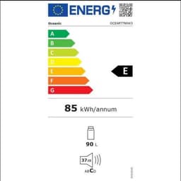 OCEANIC Tafelmodel koelkast | 90L | 37dB | | L44,5 x D47,5 x H85 cm | Wit | Energielabel E — thumbnail 2