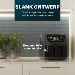 Princess 182476 8L SlimFry Airfryer - 8 L capaciteit - 2000 W - Touchscreen - 8 voorgeprogammeerde instellingen — thumbnail 3