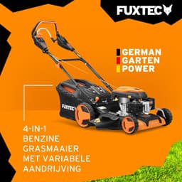 FUXTEC 4-in-1 Benzine Grasmaaier FX-RM5196PRO – 6 pk (4,4 kW) – 51 cm Maaibreedte – Flexibele Aandrijving – 4-Takt – Maaihoogte 25–75 mm – 60 L Grasopvangbak – Mulchen & Zij-uitworp — thumbnail 1