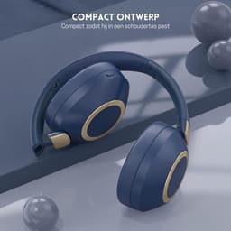 StayPowered Draadloze Hoofdtelefoon - 50 Uur Playtime Voor Onbeperkt Luisterplezier - Diepe Bassen - Opvouwbaar Ontwerp - Bluetooth 5.3 - Ingebouwde Microfoon - Ergonomische Pasvorm - Blauw - Levering Sneller Dan Aangegeven! — thumbnail 5