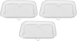 3 delige - kookrek - grillrek - Geschikt voor Airfryer Rek - Dehydratorrek voor airfryer ove - gelaagde dehydrator rekken - stapelbaar - meerlagig roestvrijstalen droogrek - rechthoekig - RVS - zilver - 19*13*9 cm — thumbnail 9