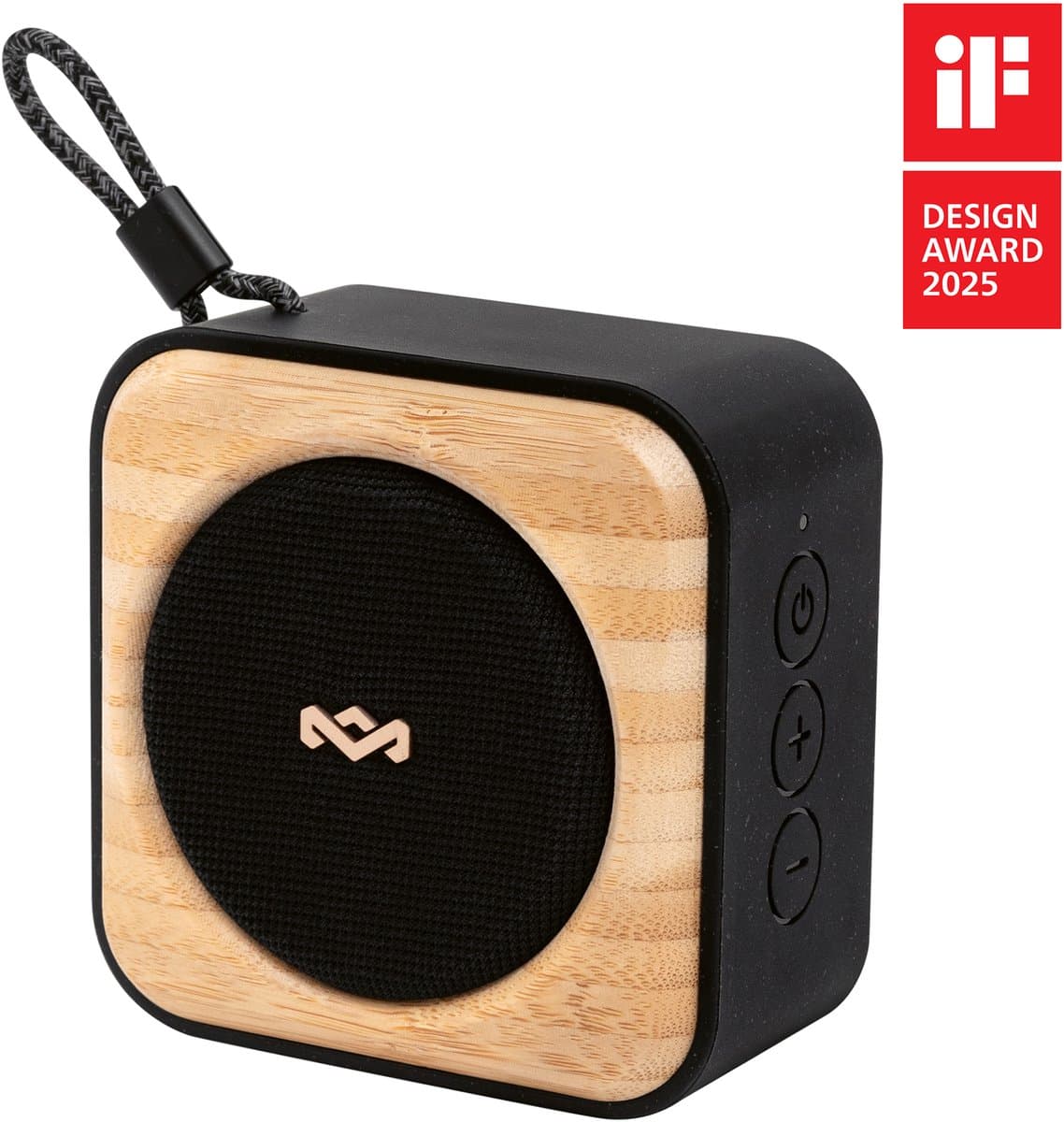 House of Marley Roots bluetooth speaker - Draadloze compacte speaker - Ingebouwde Flesopener - Waterproof - 10 uur Batterijduur - Gemaakt van Duurzame Materialen - Zwart — afbeelding 1