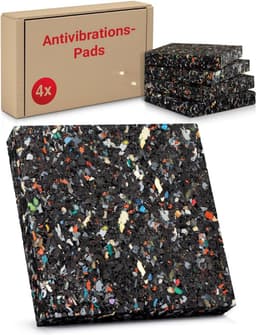 Anti Trillingsmat Wasmachine - en Wasdroger - Geluidsdempende Antislip Mat - Rubber Mat Trillingsdempers - Trillingsdempers wasmachine – Extra dik - Voetjes wasmachine & droger - Wasmachine demper – Anti trillings - vibratie - dempers pads – Antislip — thumbnail 1