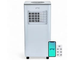 Gologi 3-in-1 Mobiele Airco - Aircooler met Wifi en App - 9.000 BTU/h - Met Raamafdichtingskit - Inclusief Afstandsbediening – Geschikt voor Slaapkamer - Wit