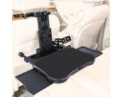 Multifunctionele Auto Tafel met laden & antislipmat - Voor Laptop Achterbank - Autostoel Organizer met Tablet Houder - Computer Stoel -Eettafel Beker hoofdsteun houder- Klaptafel Stand Voor Telefoon & Tablet iPad