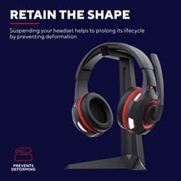 Trust GXT 260 Cendor - Headset standaard - Koptelefoon houder - Gaming headset houder - Zwart — thumbnail 4