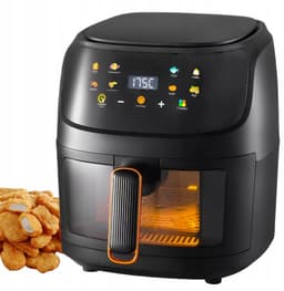 8L Airfryer - 1350W - met heteluchtcirculatiesysteem - uittrekbare frituurmand - oververhittingsbeveiliging - zwart — thumbnail 2