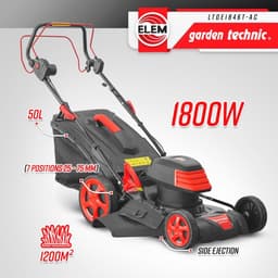 Elektrische Grasmaaier 1800W Met Stalen Behuizing - 46 cm Werkbreedte — thumbnail 2