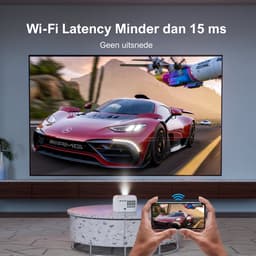 ULTIMEA Mini Beamer Full HD 1080P, 300 Ansi-lumen, Elektrische Focus, 5G+2.4G WiFi Draagbare Projector Wit — thumbnail 3