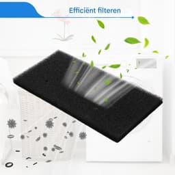 3 stuks filter schuim - Wasdroger filter - stofzuigeraccessoires - drogerfilterspons - reservesponsfilter - filter - 4-gatsfilter - voor Whirlpool schuimsponsfilter 481010716911, droger HX HMMR10440 - zwart — thumbnail 4