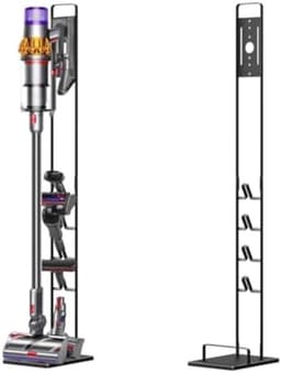 Metalen Stofzuigerhouder - Compatibel met Draadloze Stofzuigers zoals Dyson V15, V12, V11, V10, V8, V7, V6 - Zwart - Robuust Design - Ruimtebesparend - Eenvoudig te Monteren — thumbnail 1