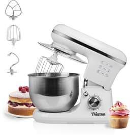 Tristar Keukenmachine MX-4817 - Keukenmixer met mengkom 5 Liter - Inclusief 3 deeghaken - Keukenrobot - 6 Programma's - Vaatwasbestendig - 1200 watt - Wit — thumbnail 1
