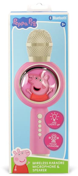 Peppa Pig - draadloze karaoke microfoon voor kinderen - oplichtend LED display - speaker - stemvervorming- draadloze karaoke microfoon - met lichteffecten - speaker - stemvervorming — thumbnail 5