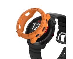 Strap-it Schokabsorberend robuust TPU hoesje - bescherm case geschikt voor de Polar Vantage M3 (oranje)