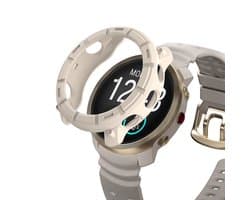 Strap-it Schokabsorberend robuust TPU hoesje - bescherm case geschikt voor de Polar Vantage M3 (beige)