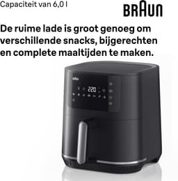 Braun MultiFry 5 Airfryer - HF5030 - 6L - tot 5 personen - Vaatwasbestendige Lade — thumbnail 6