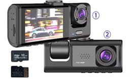 Dashcam IR-nachtzicht - Loop-opname - 2 "IPS-scherm - 1080P - 2-camera - DVR-recorder - videorecorder - voertuig DVR — thumbnail 1