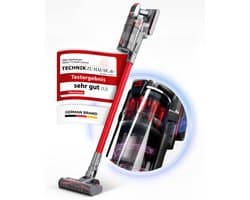 Flixxe T12 snoerloze stofzuiger met cycloontechnologie - echte zuigkracht van 29 kPa - 60 min looptijd - X-SCAN-technologie - LED-lichtborstel