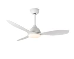 A-Flow Aerolight 48 Inch Plafondventilator met Verlichting - Wit - Afstandsbediening - 6 Snelheden - Dimbare LED Lamp - Timer — afbeelding 1