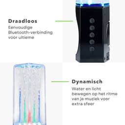 Cheqo® Dansende Water Bluetooth Speaker Draadloos - 6W Geluid - LED Lichtshow - Draadloos en Waterdicht — thumbnail 3