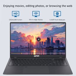 GMR - 15.6 Inch Full HD Laptop - Intel N95 - 12GB DDR5 RAM - 512GB SSD - Windows 11 Pro voor Thuis, Office en Studie notebook — thumbnail 3