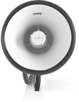 Nedis Megafoon – 120 dB – 1500 m Bereik – USB – Sirene – Opname – Wit/Zwart — thumbnail 2