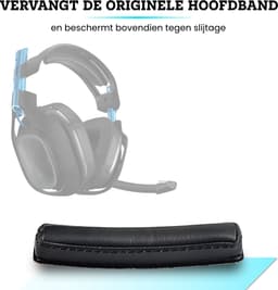 Somstyle Hoofdband Geschikt voor Astro Gaming A50, A40 & A10 Koptelefoon - Zacht Schuim - Eiwitleer - Band voor Hoofdtelefoon - Zwart — thumbnail 5