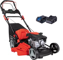 Scheppach MS150-46E Benzine grasmaaier - 150cc - 9PK - 46cm maaibreedte - in maaihoogtes instelbaar: 25-75mm - 55L opvangbak (met accu) — thumbnail 1