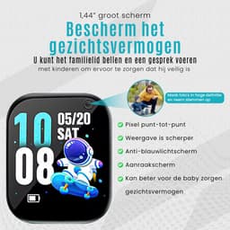 Ohome Smartwatch kinderen - Horloge Kind - Kinder Smartwatch - Tracker voor Kinderen - Kinderhorloge Jongen en meisjes - Blauw — thumbnail 2