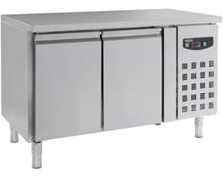 Combisteel Koelwerkbank - 228L - 2 Deuren - +2°C/+8°C - Geforceerde Koeling - 1360x600x860mm