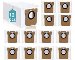 PolkaHome® 12 stuks stofzakken compatibel met Dreame L10s Ultra / L10s Pro Ultra / L10 Ultra / L20 Ultra / L30 Ultra / Xiaomi X10+ / X20+ / X40 Ultra – Grote capaciteit, stofzuiger stofzak, reserveonderdelen en accessoireset, stof zakken