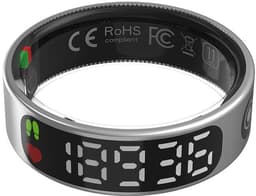 WizBay Premium Select® Smart Ring LED Dark Grey Zilver - Maat 12 - Hartslag Slaap Zuurstof - Gesture - Multi Sport Modi — thumbnail 3