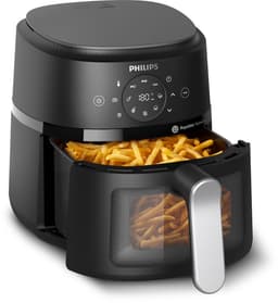 Philips 2000 series NA211/00 friteuse Enkel 3,2 l Vrijstaand 1300 W Heteluchtfriteuse Zwart, Zilver — thumbnail 2