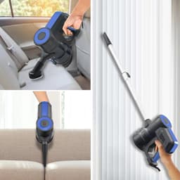 StayPowered 2-in-1 Bedrade Stofzuiger - Krachtige Zuigkracht - Cycloon HEPA-Filtersysteem - Lichtgewicht Aluminium Design - 5 m Kabellengte - Eenvoudige Bediening - Wasbaar Filter - Zwart - Levering Sneller dan Aangegeven! — thumbnail 5