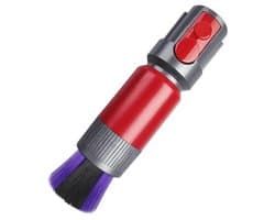 Compatibele Stofborstel voor Dyson V7, V8, V10, V11, V15 – Zachte Antikras Borstel – Compact Ontwerp met 1-Klik Installatie – Ideaal voor Auto, Toetsenbord, Elektronica en Hoeken – Rood & Paars