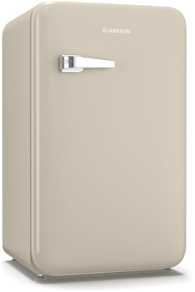 Klarstein Mini-Koelkast Audrey Evo 95L retro Mini koelkast - stil 40 dB, compact koelkast klein met verstelbare , omkeerbare deur, mechanisch Thermostaat, Creme, ideaal voor slaapkamer en kantoren - voor Hotelkamer voor Slaapkamer — afbeelding 1