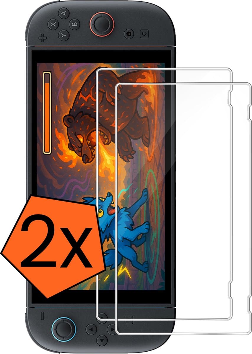 Screenprotector - Geschikt voor Nintendo Switch 2 Screenprotector Bescherm Glas - Tempered Glass Geschikt voor Nintendo Switch 2 Screen Protector - 2 PACK — afbeelding 1