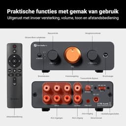 Fosi Audio P4 - Mini Voorversterker met 3 RCA-ingangen - Preamp voor Versterkers/Actieve Subwoofers/Luidsprekers — thumbnail 3