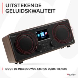 Internetradio - Audizio Foza digitale radio met Bluetooth - DAB radio en FM radio in één - Houtlook — thumbnail 3