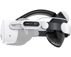BOBOVR E3 Pro Batterijband voor Meta Quest 3 & 3S | Elite VR Hoofdband met 10.000 mAh Hot-Swap B100 Batterij | Verstelbare Comfortband met 3,5mm Audio Jack