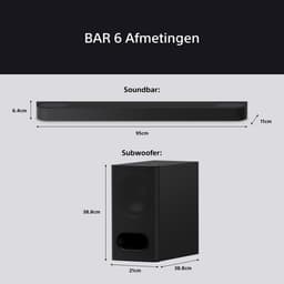 Sony Bravia Theatre Bar 6 Zwart — thumbnail 5